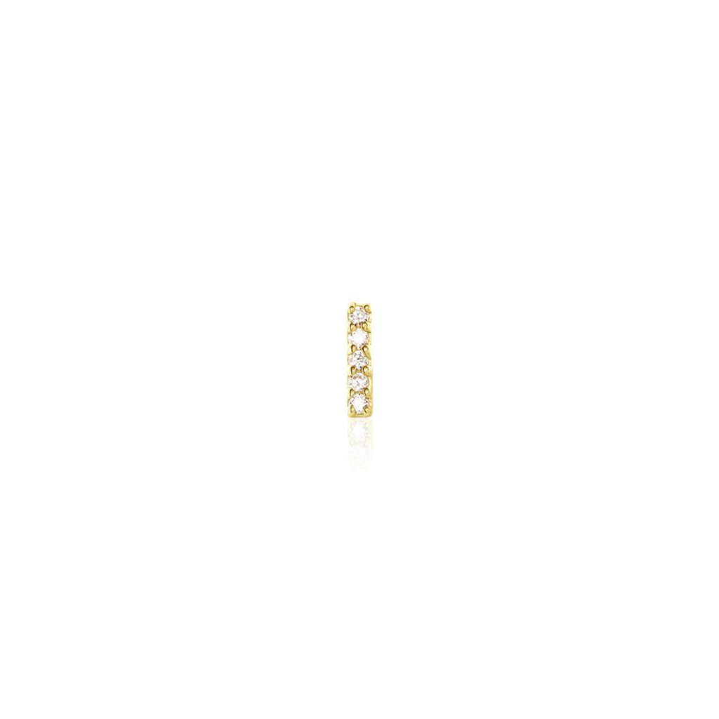 Boucle D'oreille Puce Unitaire Jodoca Or Jaune Oxyde De Zirconium