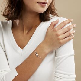 Bracelet Alicia Argent Blanc Céramique - Bracelets Infini Femme | Histoire d’Or
