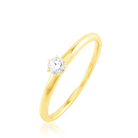 Bague Solitaire Natalia Or Jaune Diamant - Bagues solitaires Femme | Histoire d’Or