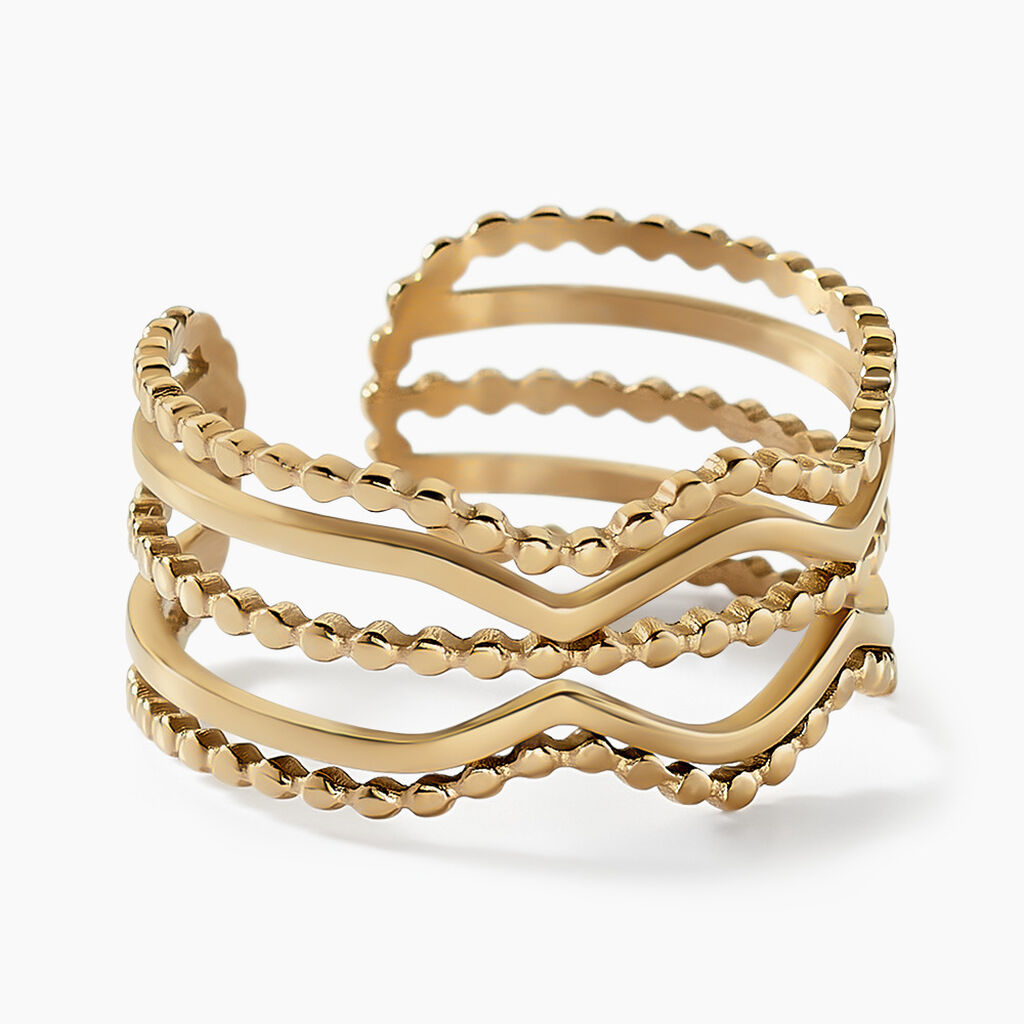 Bague Eva Acier Jaune - Bagues fantaisie Femme | Histoire d’Or