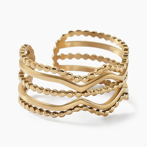 Bague Eva Acier Jaune - Bagues fantaisie Femme | Histoire d’Or