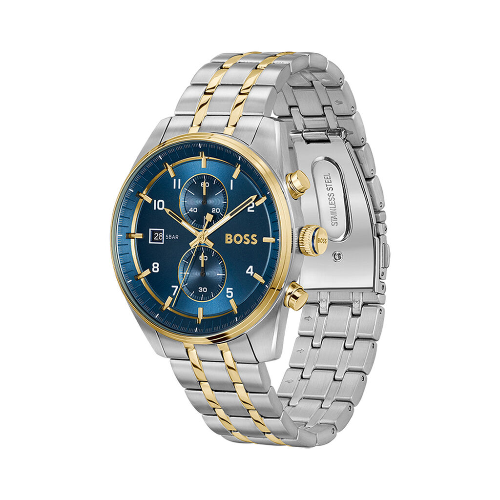 Montre Boss Skytraveller Bleu - Montres Homme | Histoire d’Or
