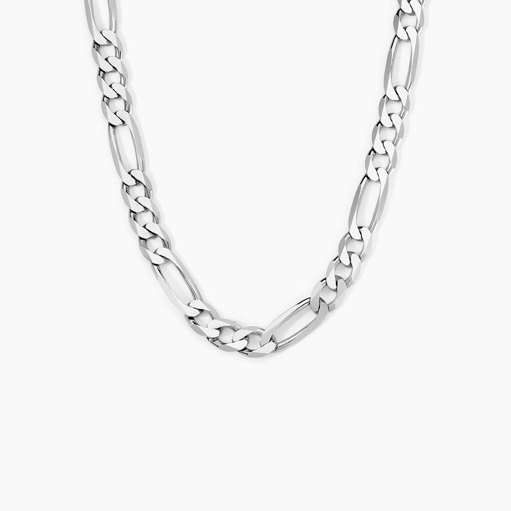 Cha&icirc;ne Vivian Maille Alternee 1/3 Argent Blanc - Chaines Homme | Histoire d&rsquo;Or