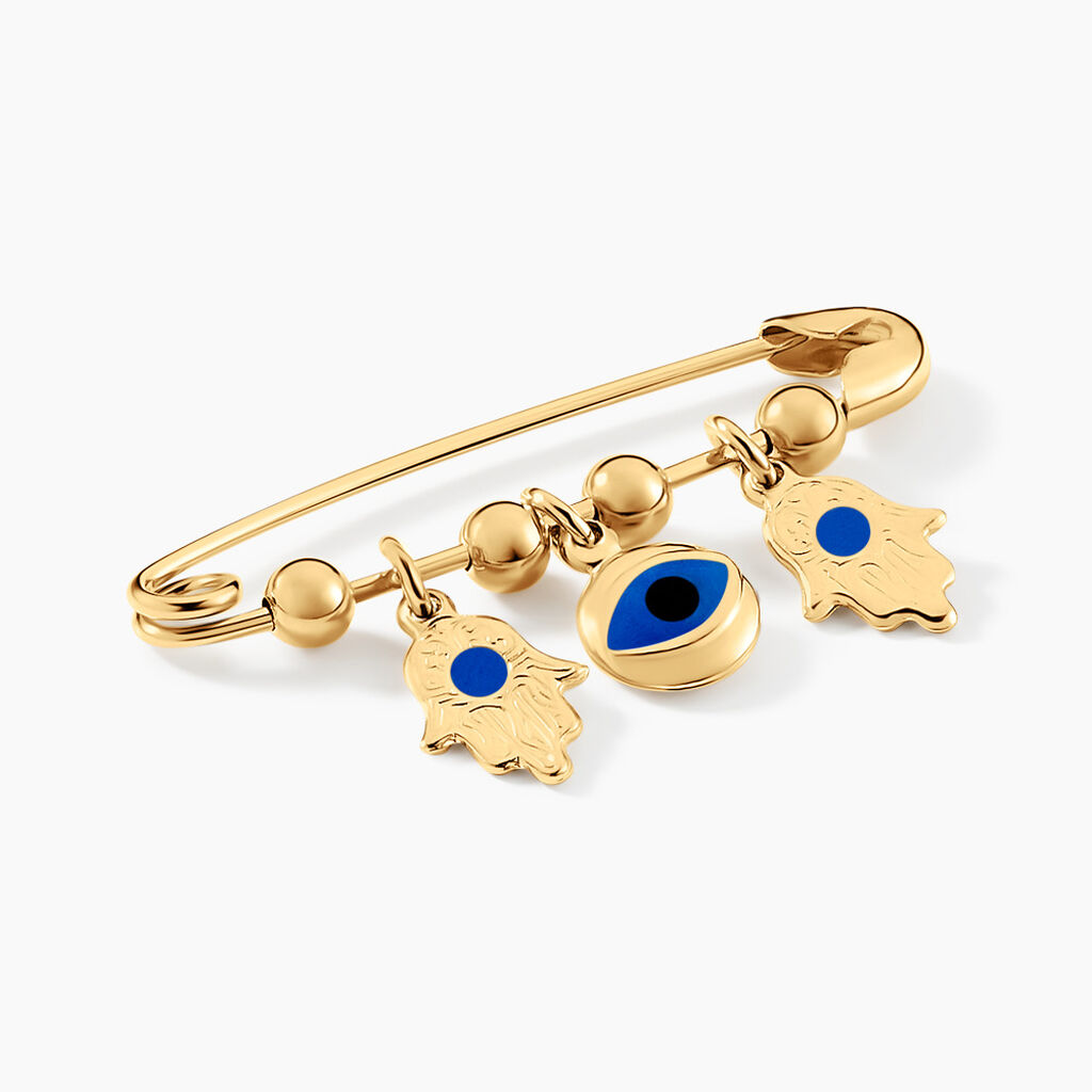 Pendentif Boncuk Or Jaune - Pendentifs Baptême Famille | Histoire d’Or