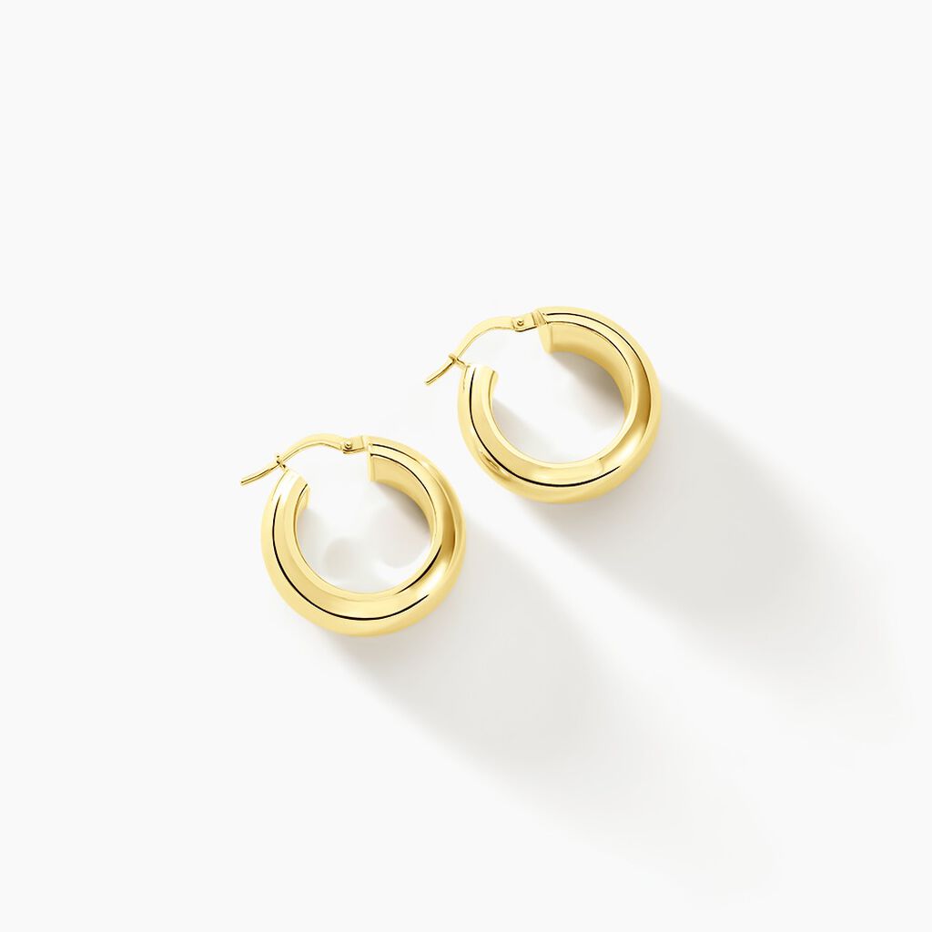 Créoles Telly Or Jaune - Boucles d'oreilles créoles Femme | Histoire d’Or