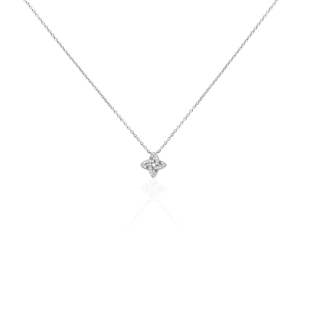 Collier Pleiades Argent Blanc Oxyde De Zirconium - Ras de cou Femme | Histoire d&rsquo;Or