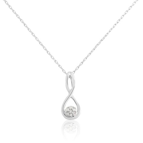 Collier Shaeen Or Blanc Diamant - Colliers Femme | Histoire d’Or