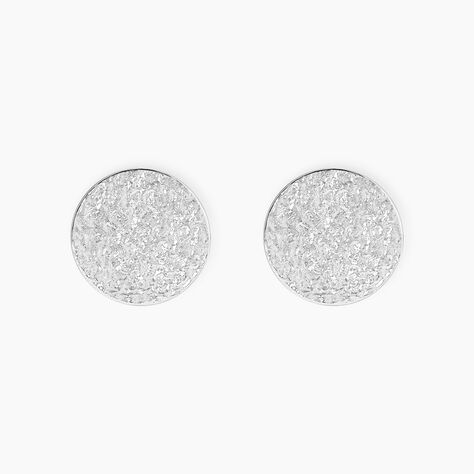Boucles D'oreilles Puces Blanka Argent Blanc - Boucles d'oreilles fantaisie Femme | Histoire d&rsquo;Or