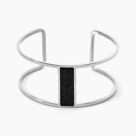 Bracelet Manchette Acier Blanc Maria - Bracelets manchettes Femme | Histoire d&rsquo;Or