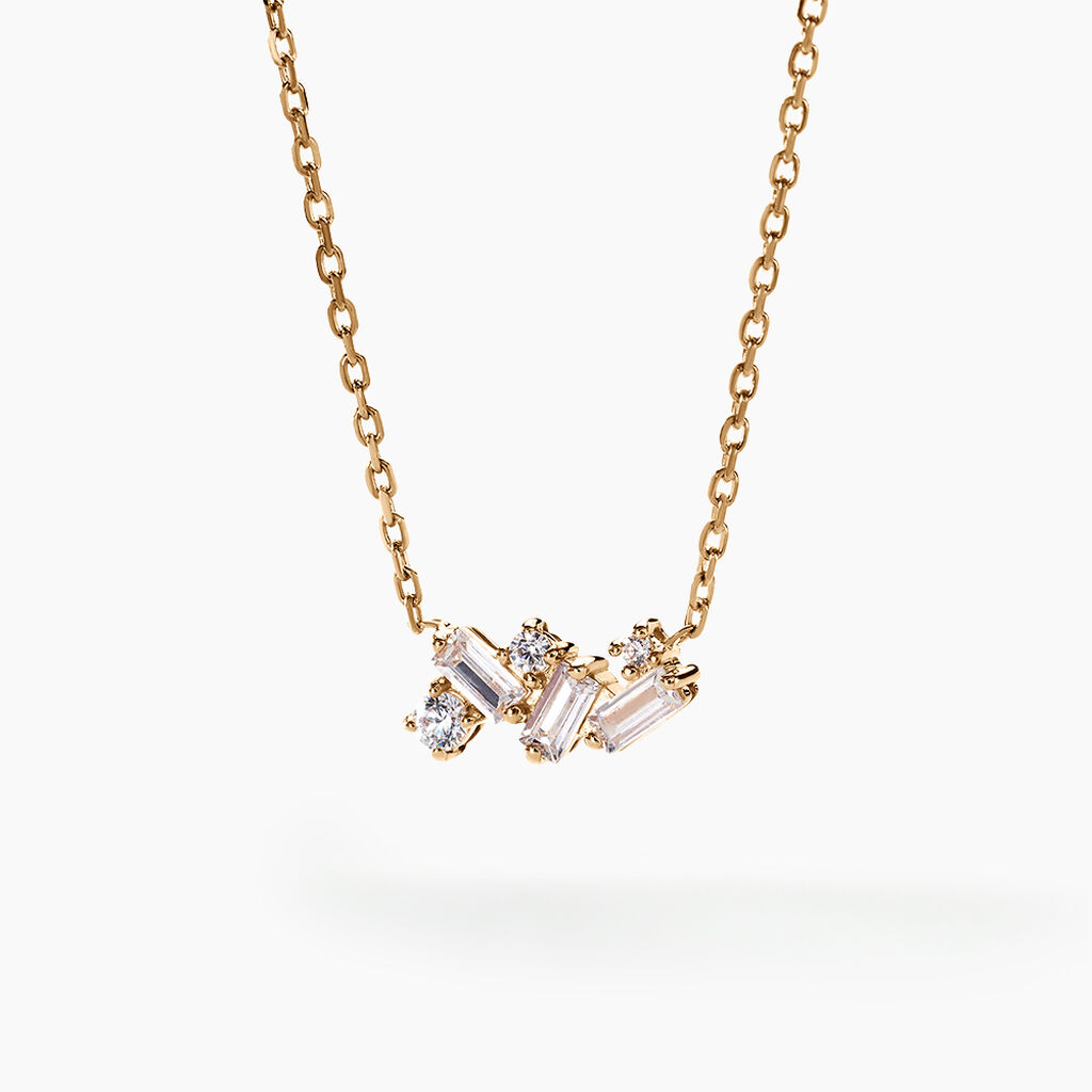 Collier Jardins D'hiver Plaqué Or Jaune Oxyde De Zirconium - Colliers Femme | Histoire d’Or