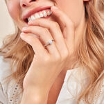 Bague Solitaire Fiona Or Blanc Diamant Synthetique - Bagues solitaires Femme | Histoire d&rsquo;Or