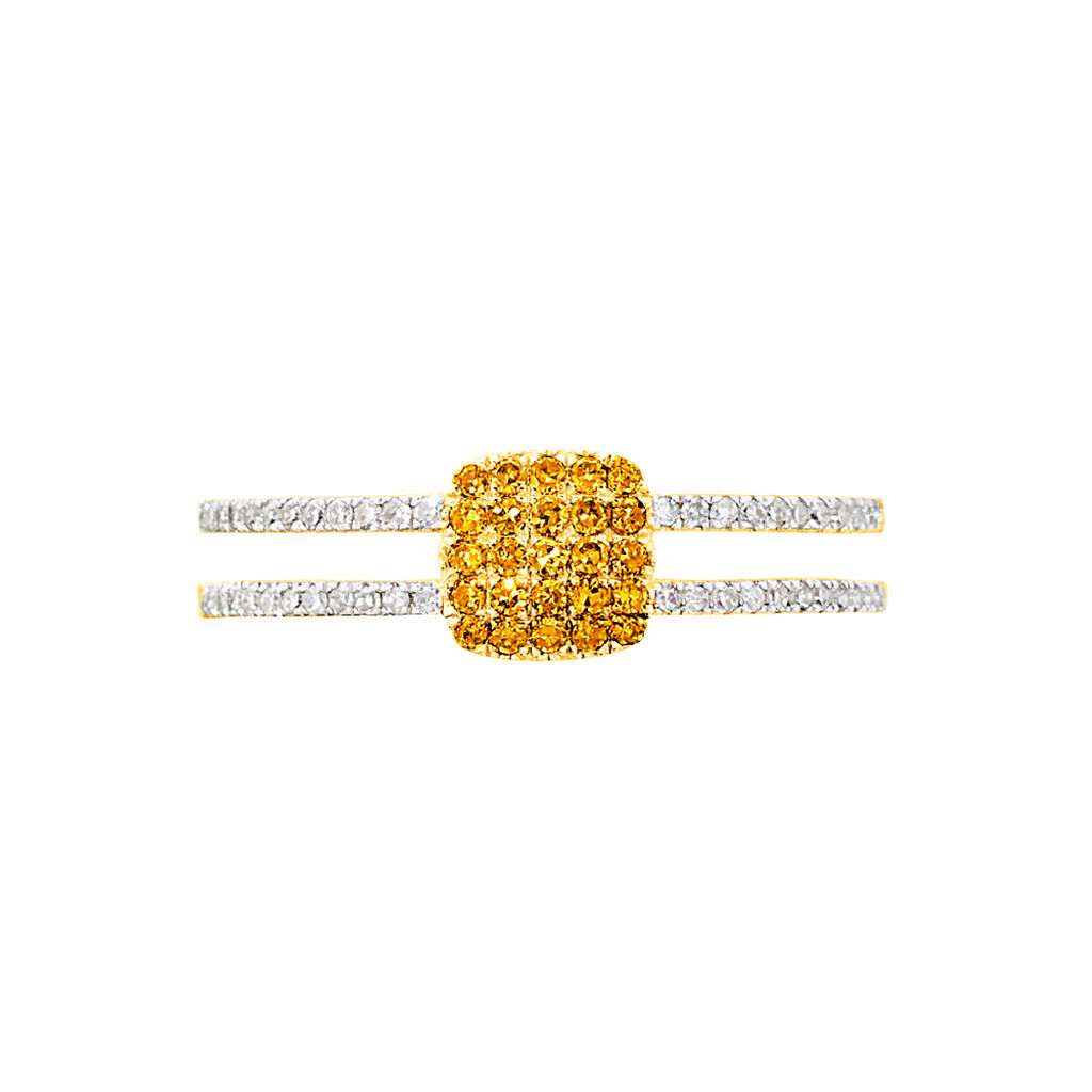 Bague Aude Or Jaune Saphir Et Diamant - Bagues avec pierre Femme | Histoire d’Or