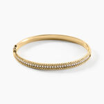 Bracelet Jonc Marie-baptistine Plaqu&eacute; Or Jaune Oxyde De Zirconium - Bracelets joncs Femme | Histoire d&rsquo;Or