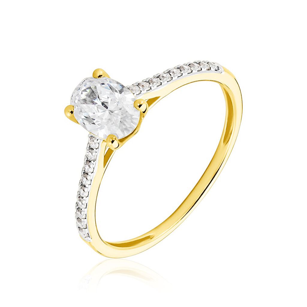 Bague Sorley Or Jaune Oxyde De Zirconium - Bagues solitaires Femme | Histoire d’Or