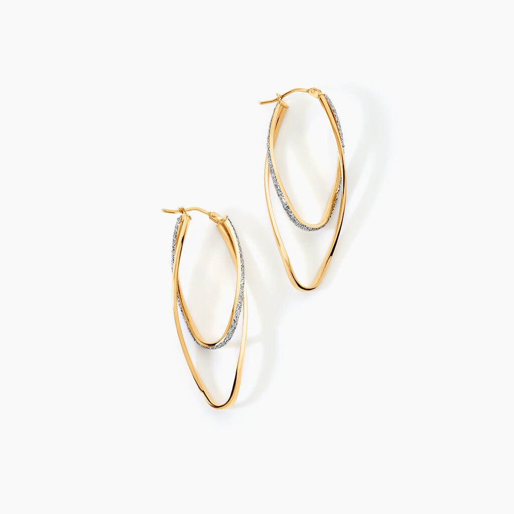 Cr&eacute;oles Merilyn Or Bicolore - Boucles d'oreilles cr&eacute;oles Femme | Histoire d&rsquo;Or