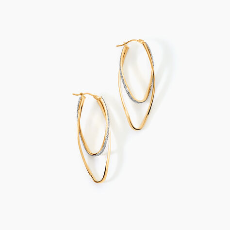 Cr&eacute;oles Merilyn Or Bicolore - Boucles d'oreilles cr&eacute;oles Femme | Histoire d&rsquo;Or