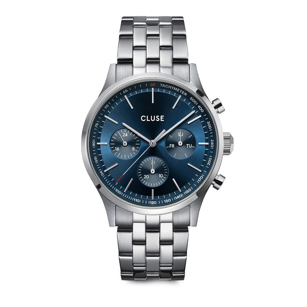 Montre Cluse Anthéor Multifonction Bleu - Montres Homme | Histoire d’Or