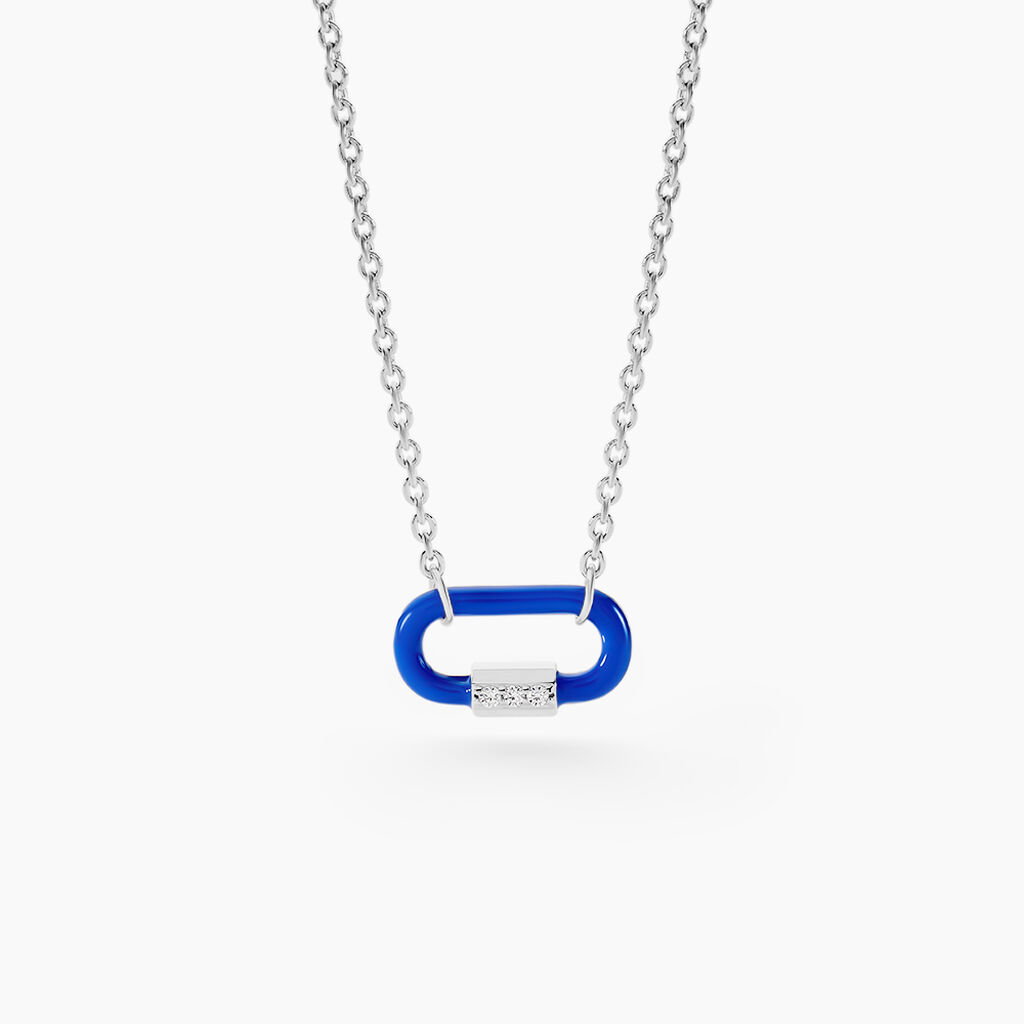 Collier Infini Pop Argent Blanc Oxyde De Zirconium - Colliers fantaisie Femme | Histoire d&rsquo;Or