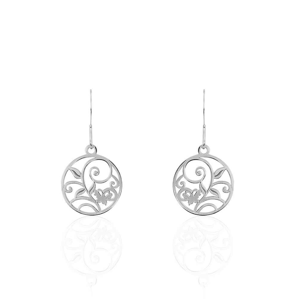 Boucles D'oreilles Pendantes Hita Argent Blanc - Boucles d'oreilles fantaisie Femme | Histoire d’Or