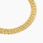 Collier Lady Code Acier Jaune - Bijoux sans pierre Femme | Histoire d&rsquo;Or