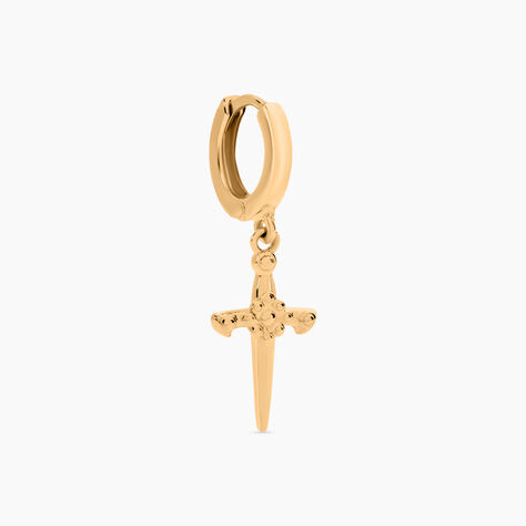 Créole Unitaire Harvey Plaqué Or Jaune - Boucles d'oreilles créoles Homme | Histoire d’Or