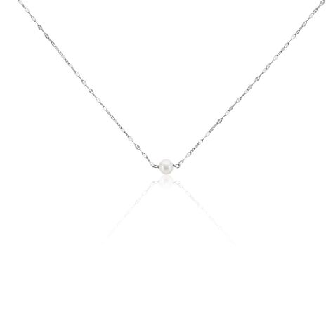 Collier Aron Argent Blanc Perle De Culture Blanc - Colliers fantaisie Femme | Histoire d’Or