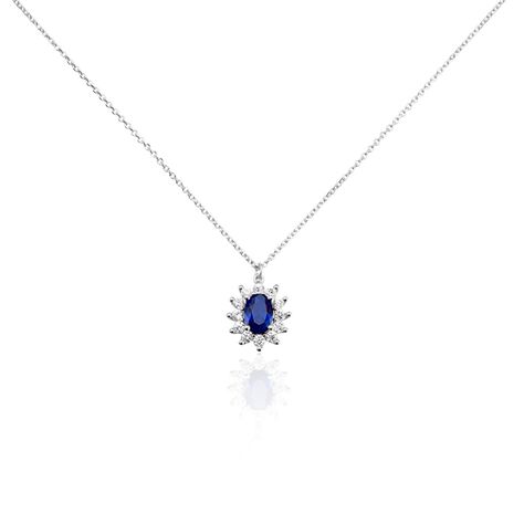 Collier Perez Argent Blanc Oxyde De Zirconium - Colliers fantaisie Femme | Histoire d&rsquo;Or