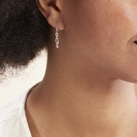 Boucles D'oreilles Pendantes Carla Argent Blanc Oxyde De Zirconium - Boucles d'oreilles fantaisie Femme | Histoire d’Or