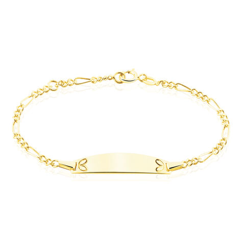 Bracelet Identité Bartolomee Maille Alternee 1/3 3 Or Jaune - Bracelets Communion Enfant | Histoire d’Or