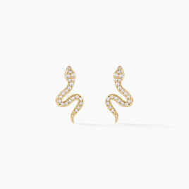 Boucles D'oreilles Pendantes Dorilis Or Jaune Oxyde De Zirconium - Boucles d'oreilles pendantes Femme | Histoire d’Or