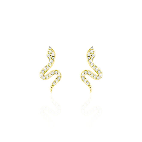 Boucles D'oreilles Pendantes Dorilis Or Jaune Oxyde De Zirconium - Boucles d'oreilles pendantes Femme | Histoire d’Or