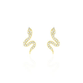 Boucles D'oreilles Pendantes Dorilis Or Jaune Oxyde De Zirconium - Boucles d'oreilles pendantes Femme | Histoire d’Or