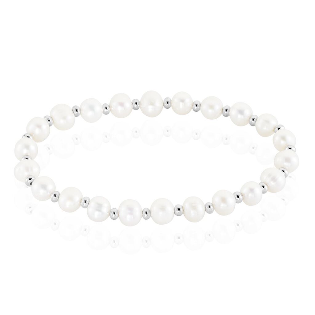 Bracelet Elastiqué Argent Sidel Perles De Culture - Bracelets Femme | Histoire d’Or