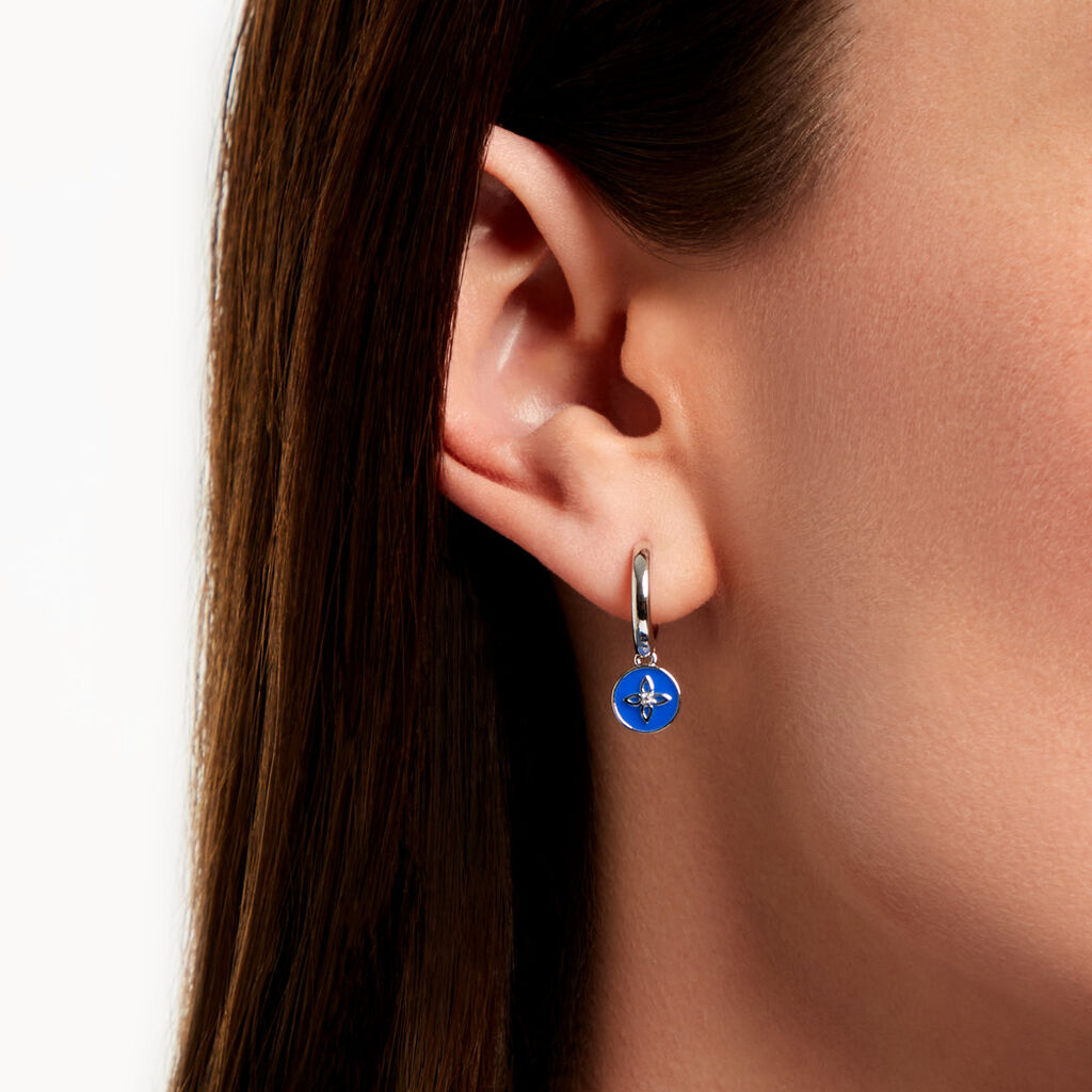 Cr&eacute;oles Talismania Argent Blanc Oxyde De Zirconium - Boucles d'oreilles cr&eacute;oles Femme | Histoire d&rsquo;Or