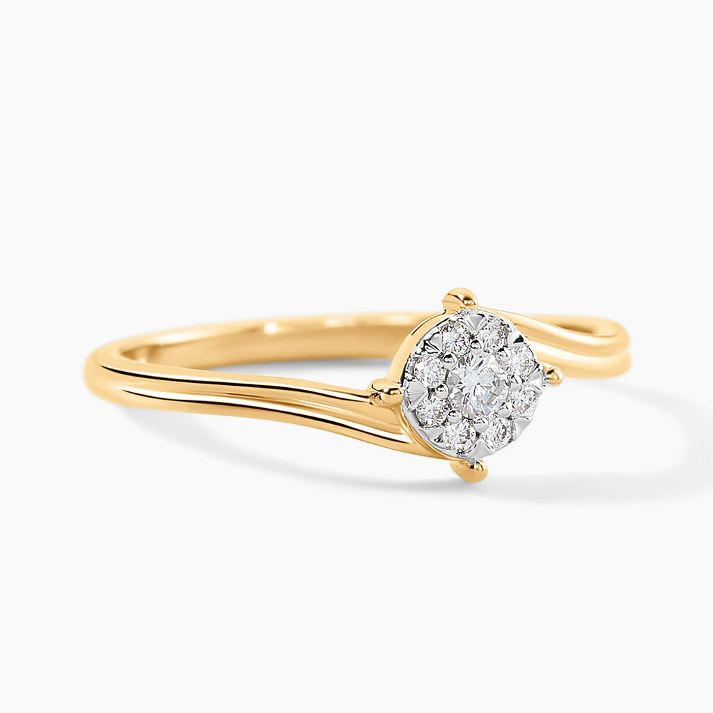 Bague Agrafena Or Jaune Diamant - Bagues avec pierre Femme | Histoire d&rsquo;Or