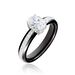 Bague Solitaire Neville Argent Blanc Céramique Et Oxyde De Zirconium - Bagues solitaires Femme | Histoire d’Or