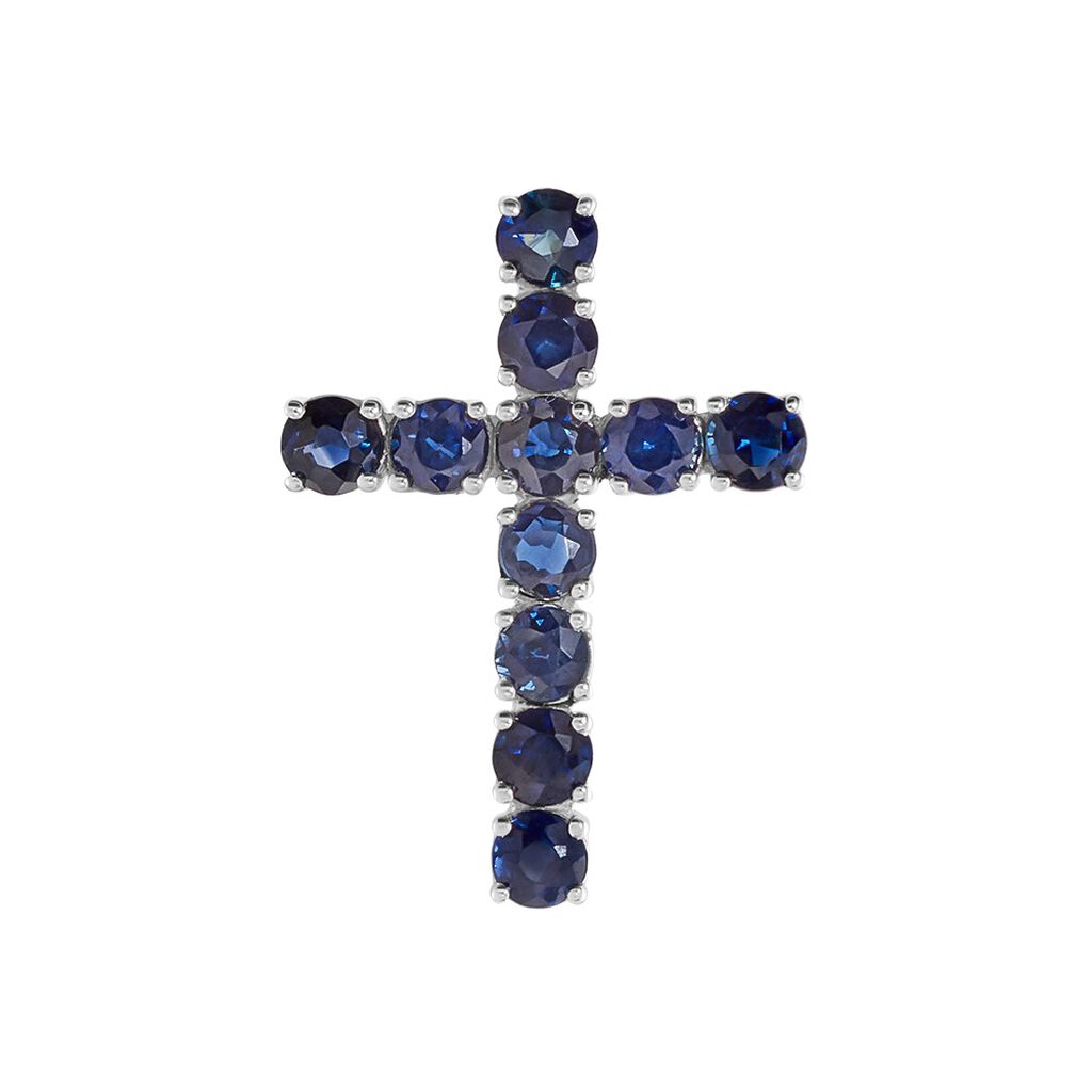 Pendentif Or Blanc Raynald Saphir - Pendentifs Femme | Histoire d’Or