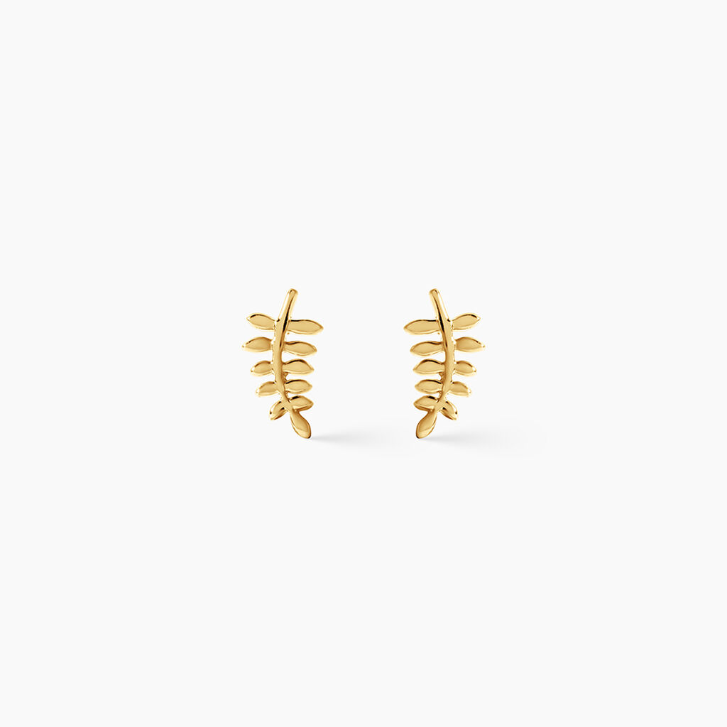 Boucles D'Oreilles Puces Eudia Argent Dor&eacute; A L'Or 750/1000 - Boucles d'oreilles fantaisie Femme | Histoire d&rsquo;Or