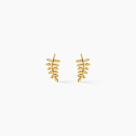 Boucles D'Oreilles Puces Eudia Argent Dor&eacute; A L'Or 750/1000 - Boucles d'oreilles fantaisie Femme | Histoire d&rsquo;Or
