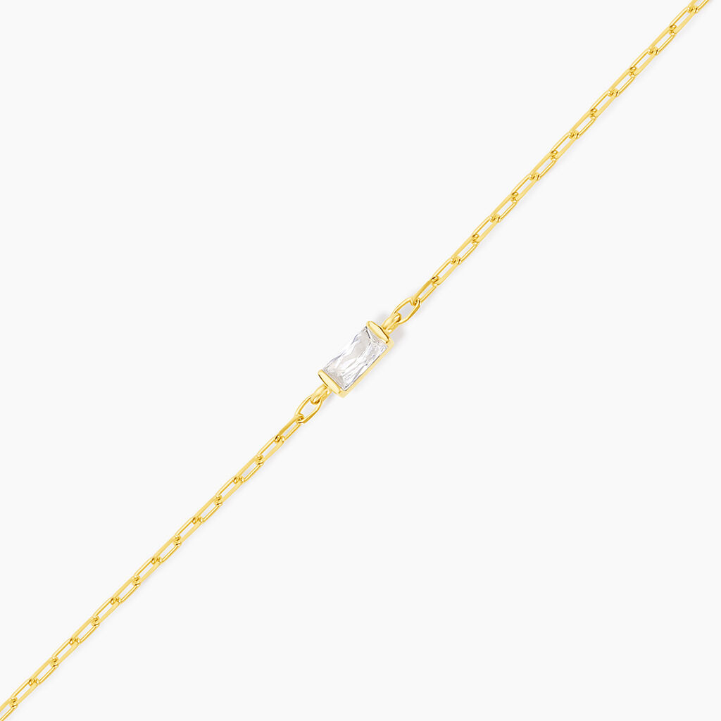 Bracelet Nigelle Argent Jaune Oxyde De Zirconium - Bracelets Femme | Histoire d&rsquo;Or