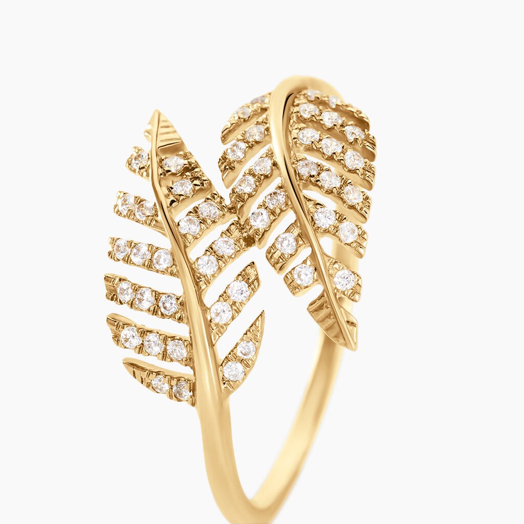 Bague Tourkia Or Jaune Oxyde De Zirconium - Bagues avec pierre Femme | Histoire d&rsquo;Or