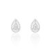 Boucles D'oreilles Puces Izia Or Blanc Diamant - Clous d'oreilles Femme | Histoire d’Or
