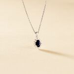 Pendentif Vladimir Or Blanc Saphir Diamants - Pendentifs Femme | Histoire d&rsquo;Or