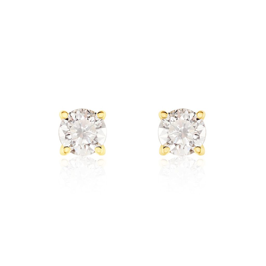 Boucles D'oreilles Puces Aphrodite Or Jaune Diamant - Clous d'oreilles Homme | Histoire d’Or