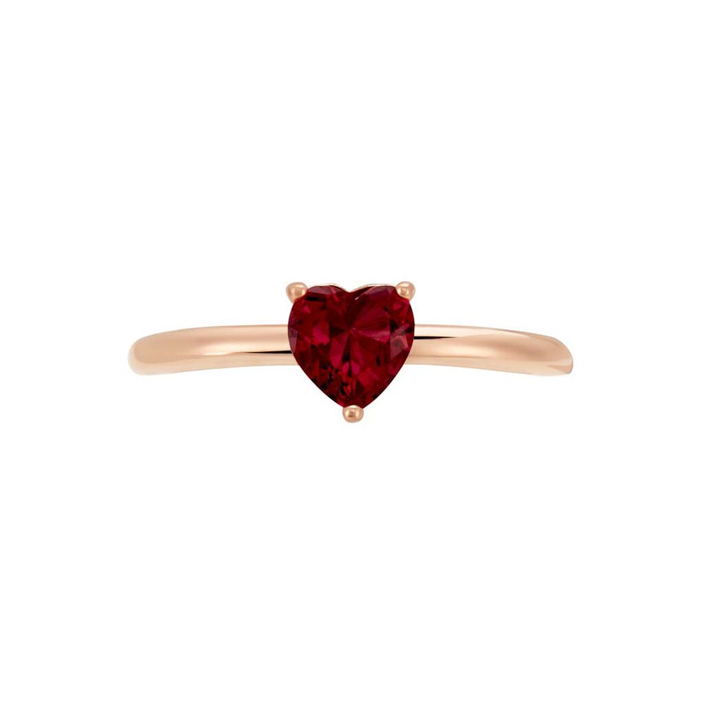 Bague Solitaire Kelvyn Argent Rose Oxyde De Zirconium - Bagues solitaires Femme | Histoire d’Or