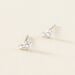 Boucles D'oreilles Puces Melyna Argent Blanc Oxyde De Zirconium - Boucles d'oreilles fantaisie Femme | Histoire d’Or