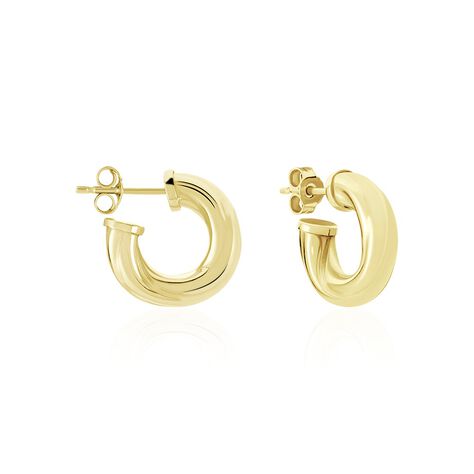 Créoles Argent Dore Sunset - Boucles d'oreilles créoles Femme | Histoire d’Or