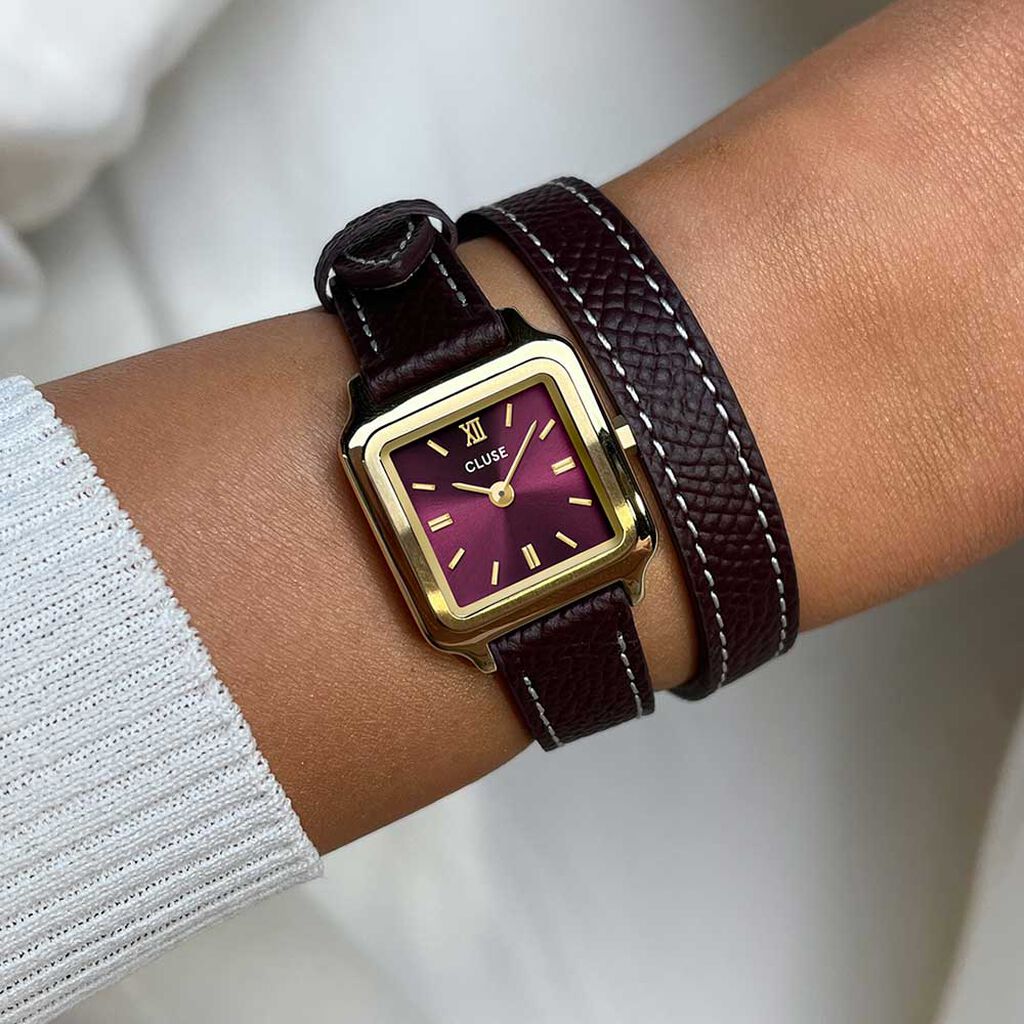 Montre Cluse Gracieuse Mini Bordeaux - Nouveautés Femme | Histoire d’Or