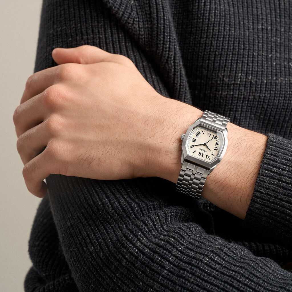 Montre Fossil Harlow Homme Cr&egrave;me - F&ecirc;te des p&egrave;res Homme | Histoire d&rsquo;Or
