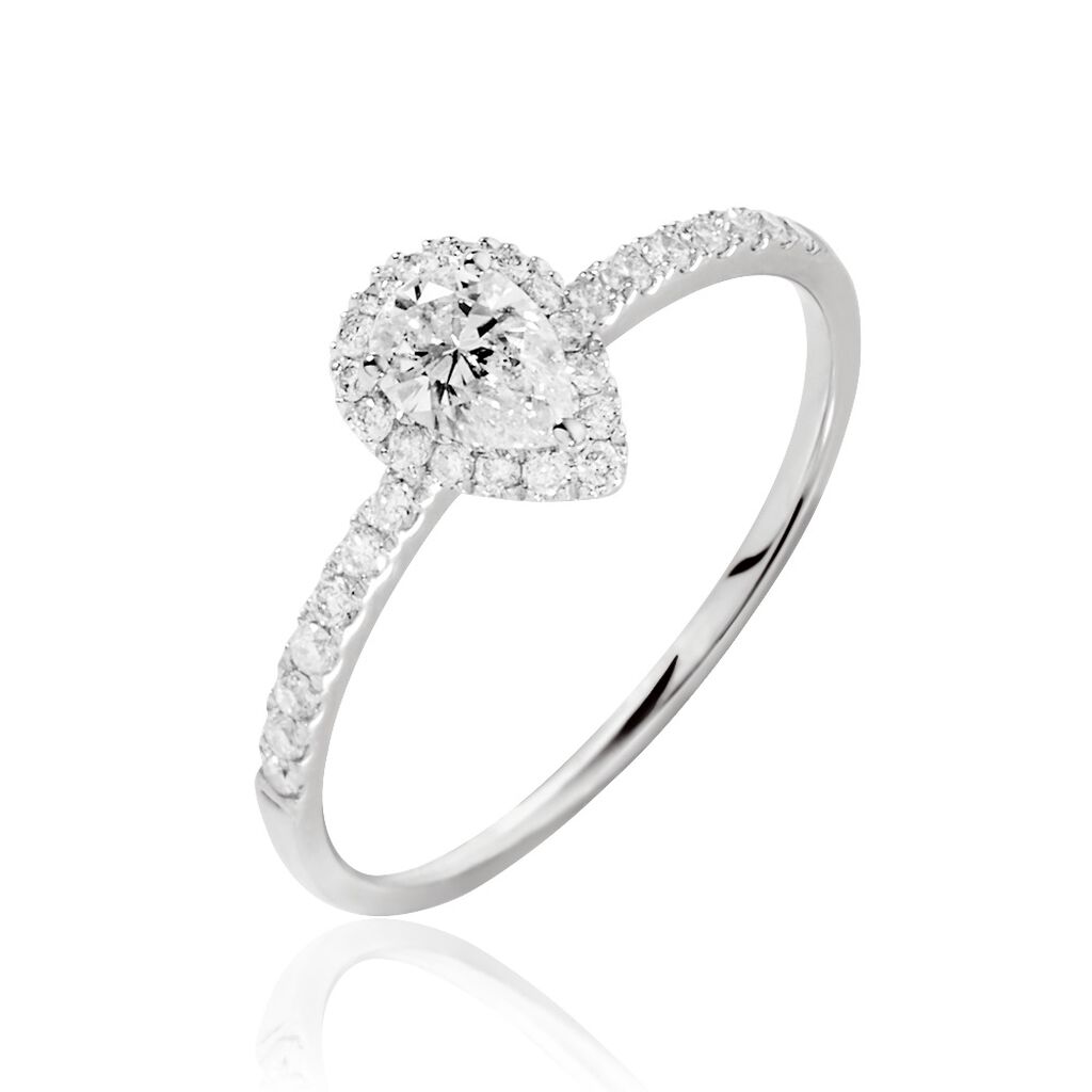 Bague Solitaire Tatiana Or Blanc Diamant - Bagues solitaires Femme | Histoire d&rsquo;Or